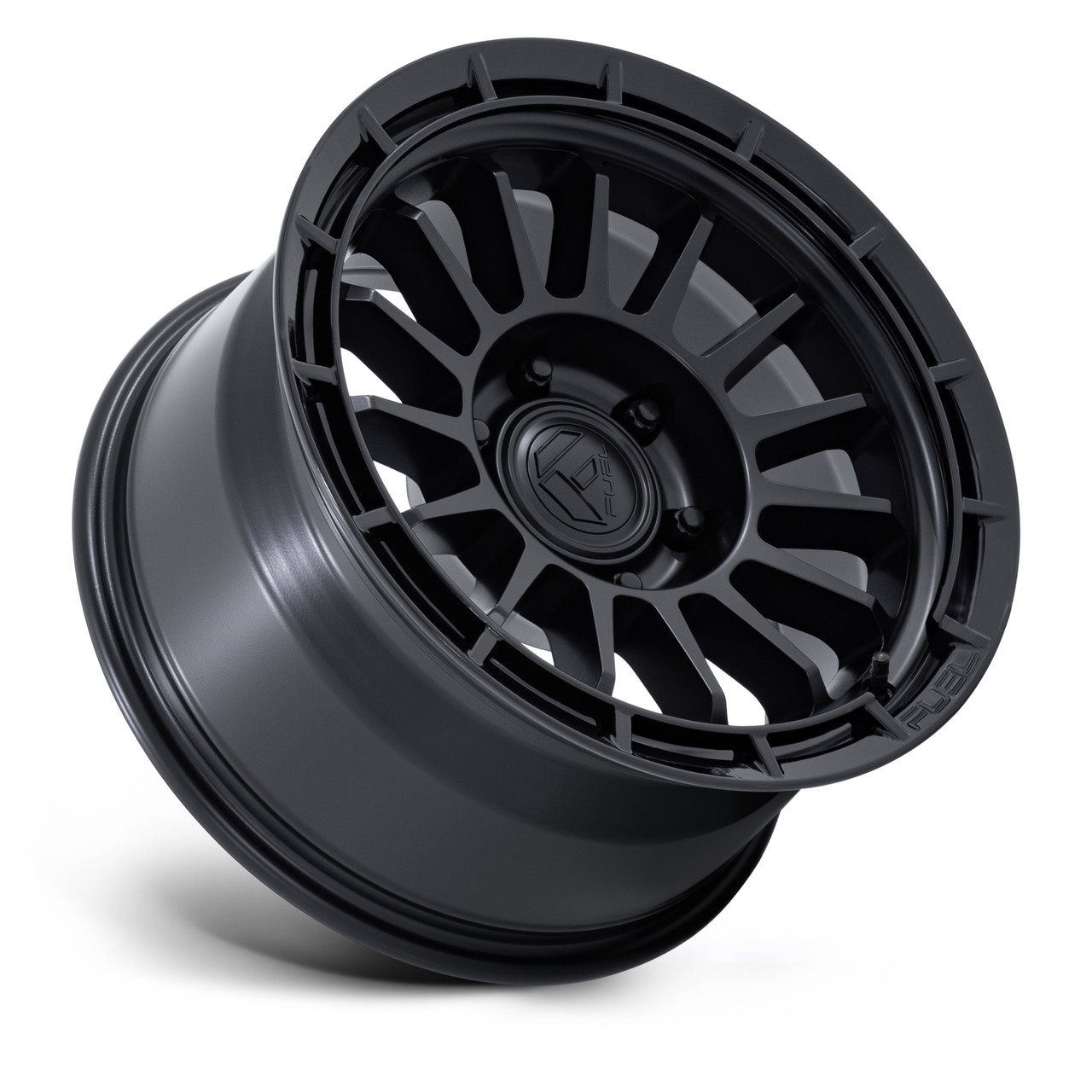 Set 4 17" Fuel FC905 Ascend Matte Black Gloss Black Lip 17x9 6x5.5 -12mm Wheels Offroad Truck SUV Rims
