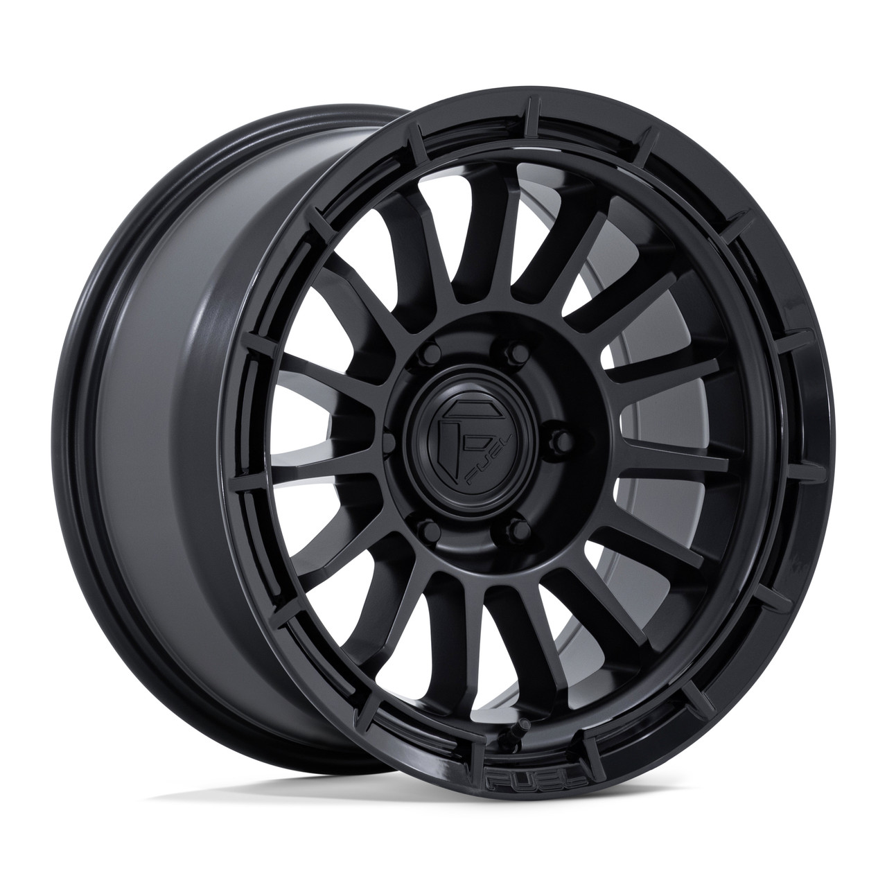 Set 4 20" Fuel FC905 Ascend Matte Black Gloss Black Lip 20x9 Wheels 5x5 1mm Rims Offroad Truck Wheels