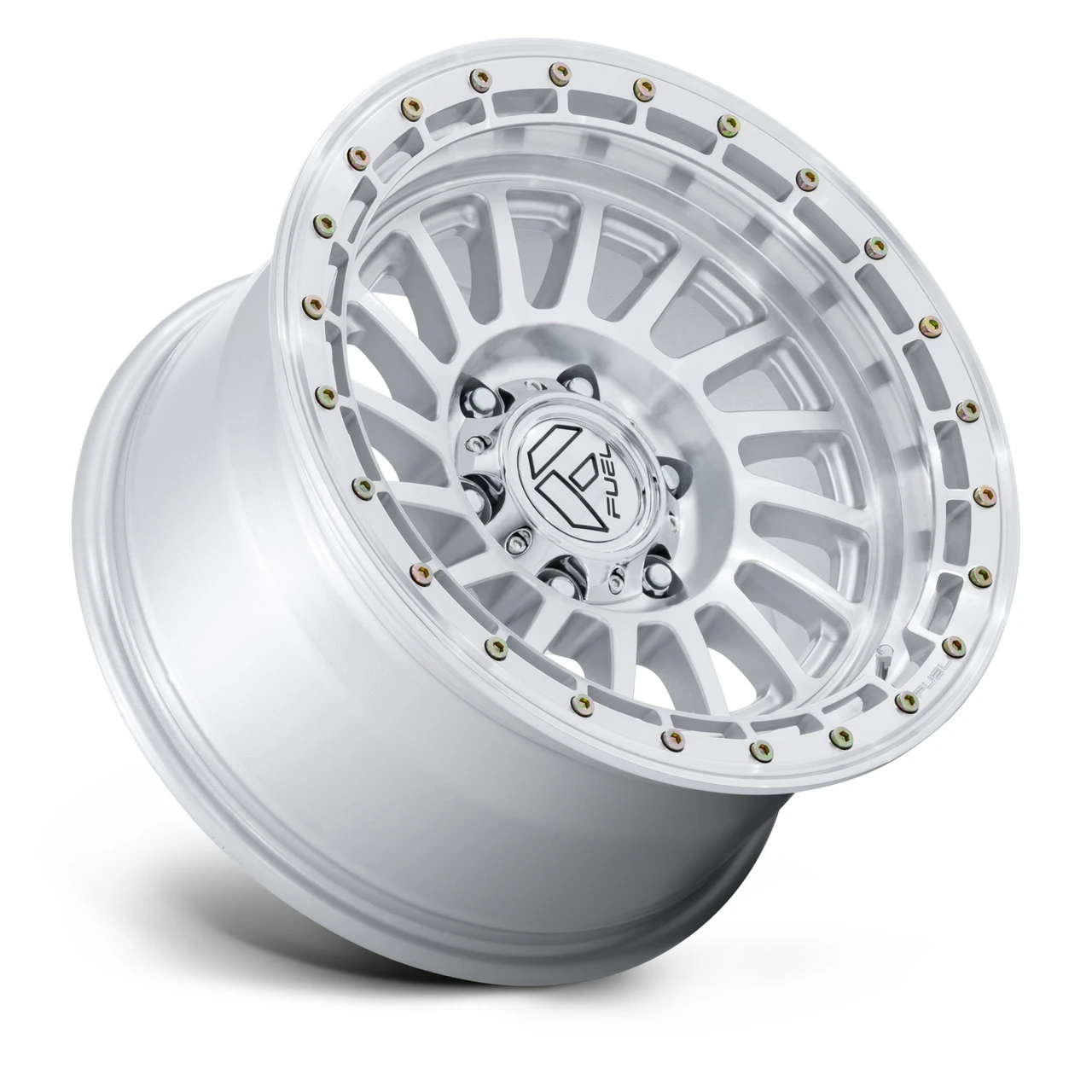 Set 4 18" Fuel FC897 Havoc Gloss Silver Machined Face 18x9 Wheels 6x5.5 1mm Rims Offroad Truck SUV Wheels