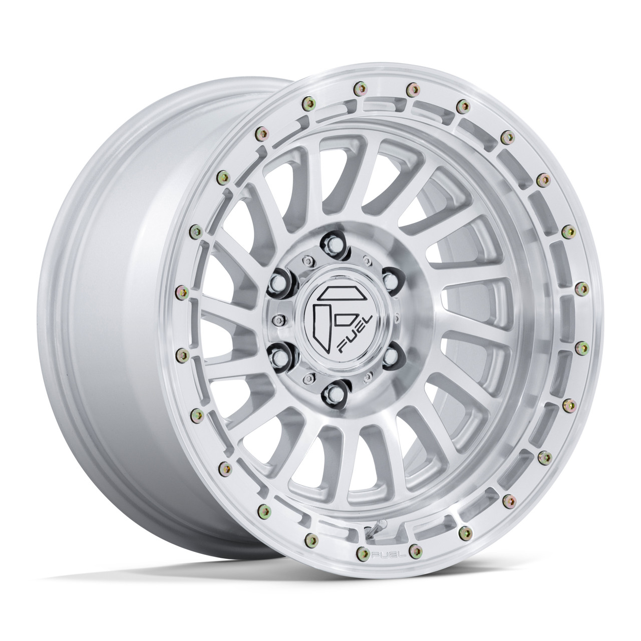 17" Fuel FC897 Havoc Gloss Silver Machined Face 17x9 Wheel 6x135 1mm Offroad Rim Truck SUV Wheel