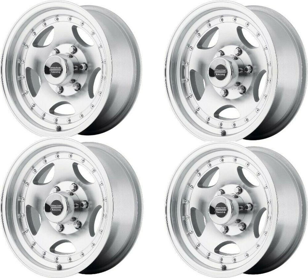 Set 4 American Racing AR23 16x8 8x170 Machined Wheels 16" 0mm Rims