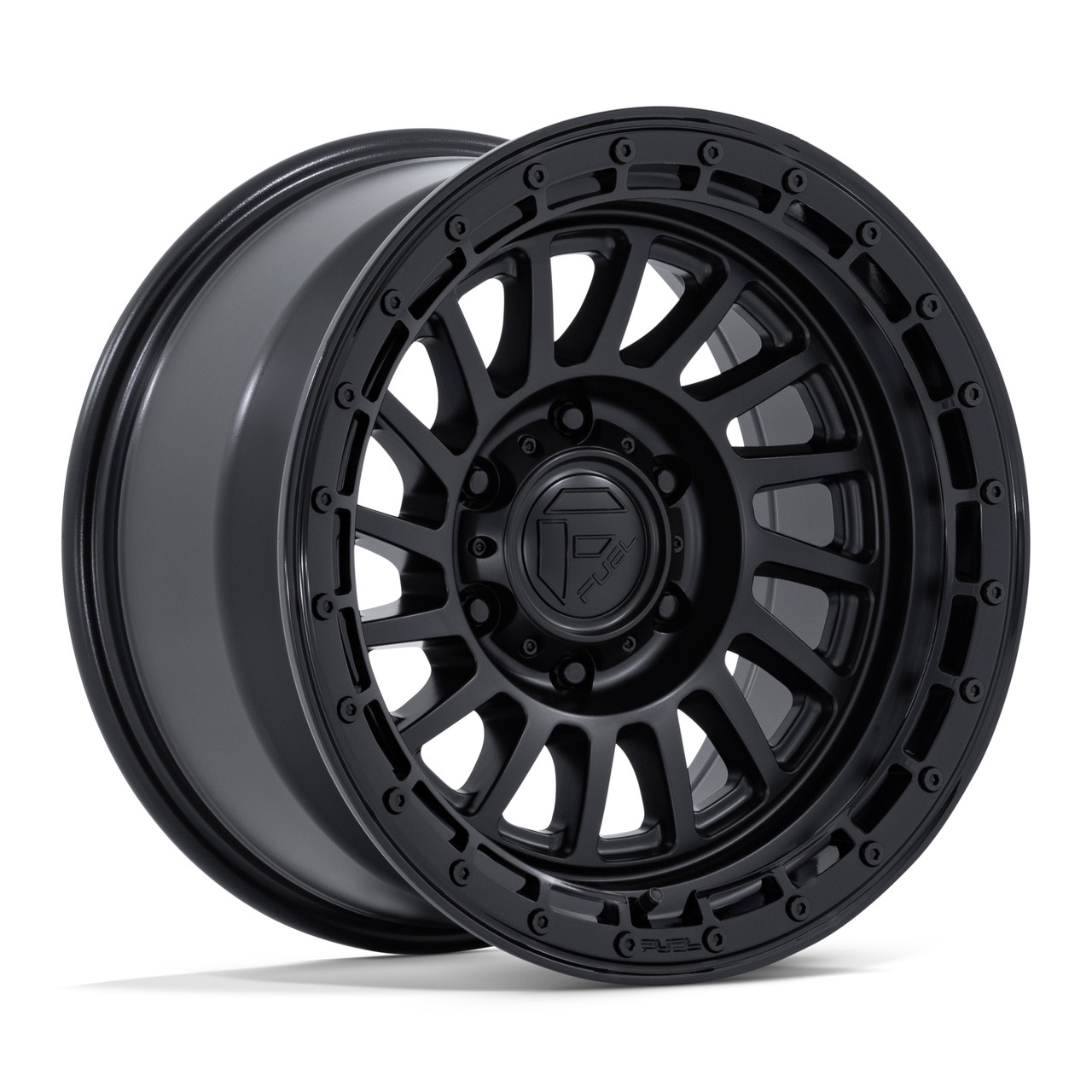 20" Fuel FC897 Havoc Matte Black Gloss Black Lip 20x9 6x5.5 (6x139.7) 20mm Wheel Offroad Truck SUV Rim