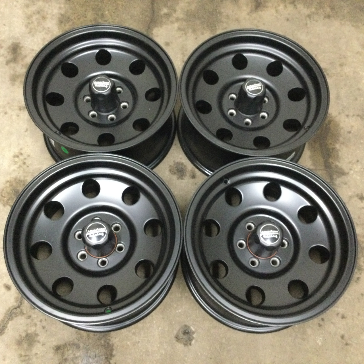 Set 4 American Racing AR172 Baja 16x8 6x5.5 Satin Black Wheels 16" 0mm Rims