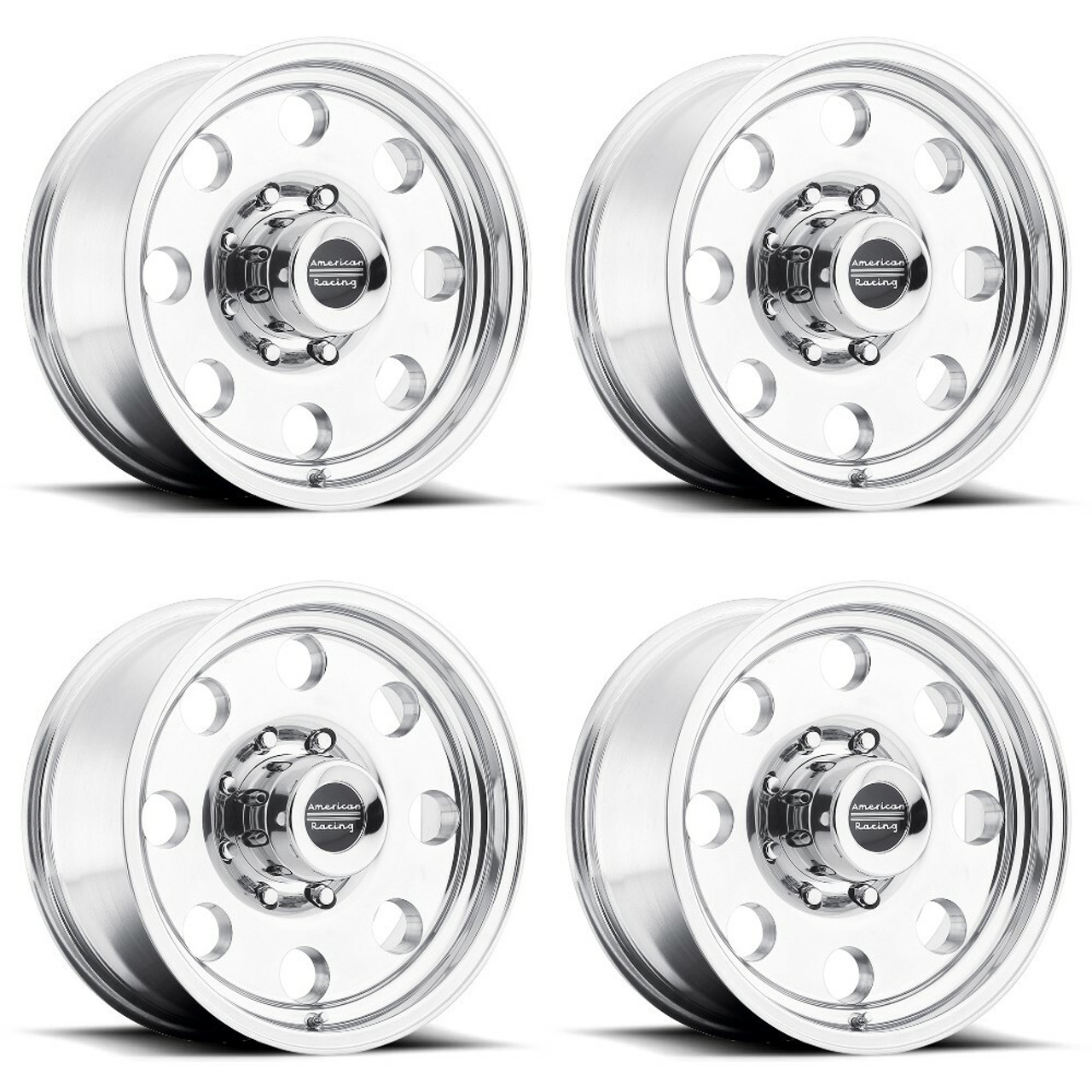 Set 4 American Racing AR172 Baja 15x10 5x5.5 Polished Wheels 15" -43mm Rims