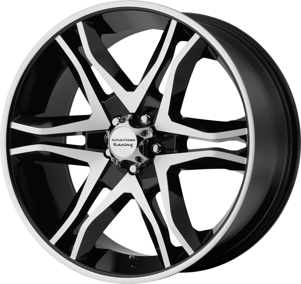 Set 4 20" American Racing AR893 Mainline 20x8.5 5x5 Black Machined Wheels 35mm