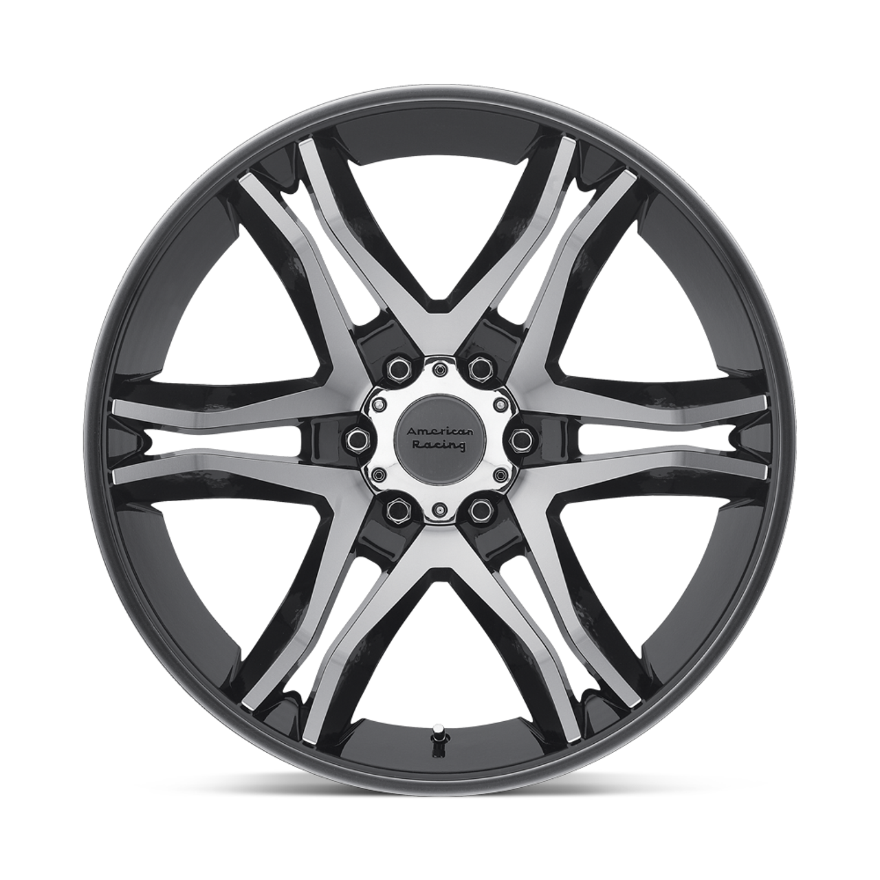 Set 4 20" American Racing AR893 Mainline 20x8.5 5x5 Black Machined Wheels 35mm