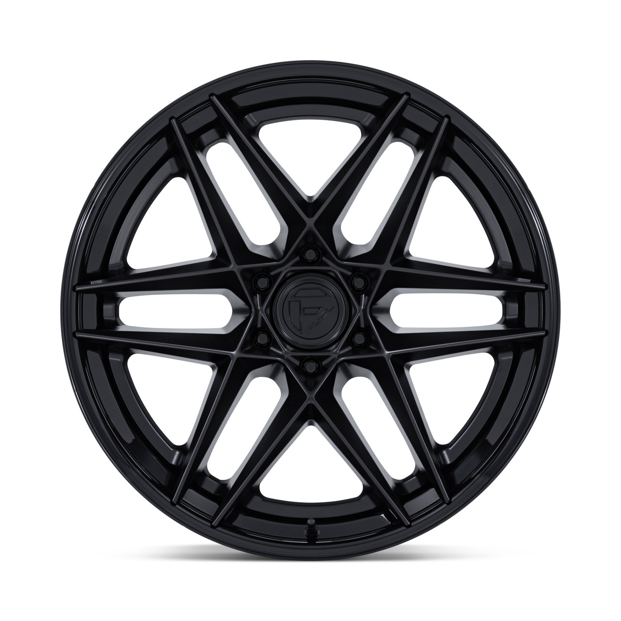 22" Fuel FC408 Flight Matte Black W/ Gloss Black Lip 22x9.5 Wheel 6x135 20mm Rim Offroad Truck SUV Wheel