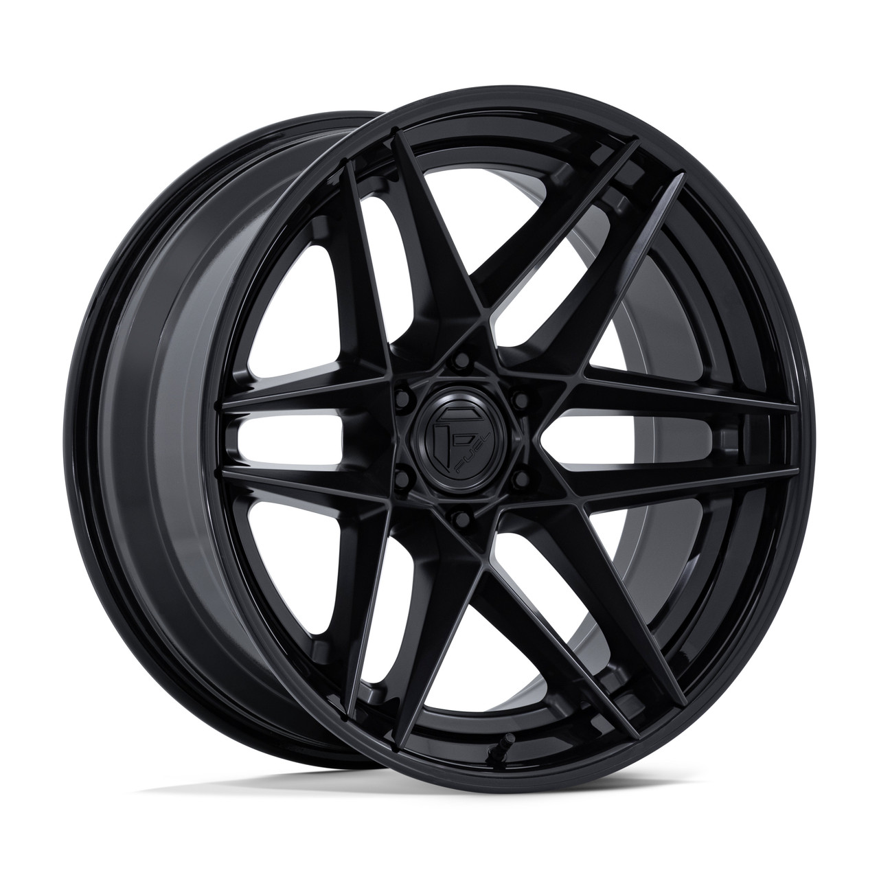 20" Fuel FC408 Flight Matte Black W/ Gloss Black Lip 20x10 Wheel 6x135 -18mm Rim Lifted Offroad Truck SUV Wheel