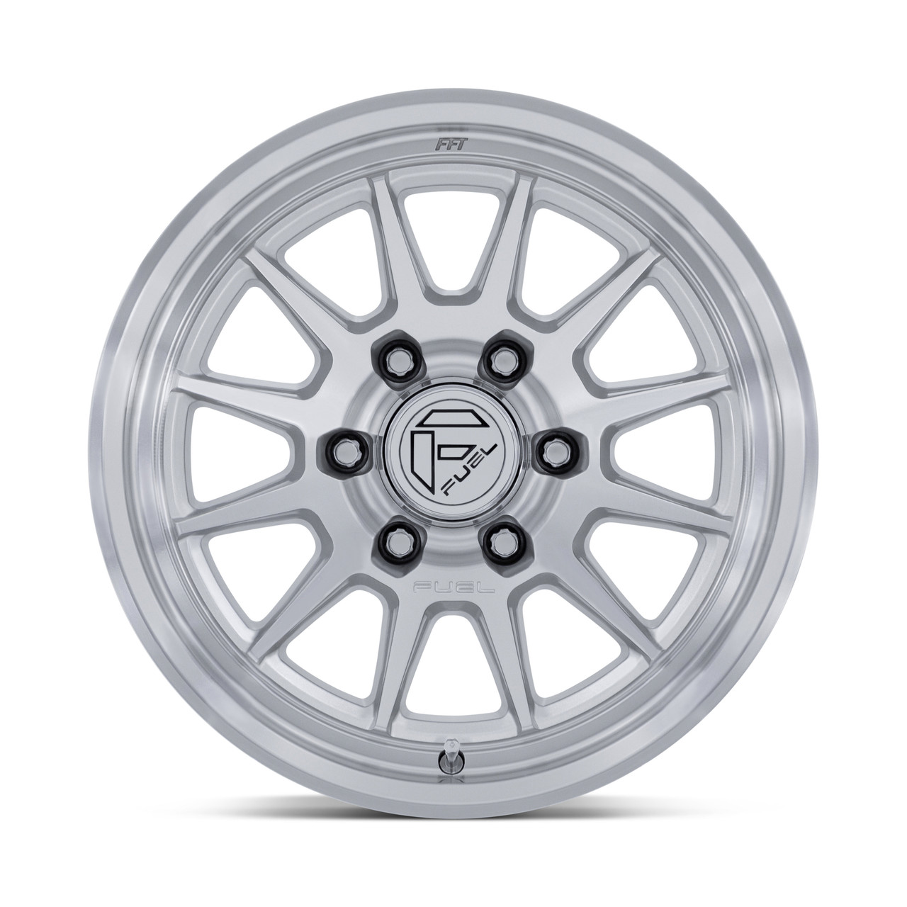 17" Fuel FC902 Spur Gloss Silver Machined Face 17x9 Wheel 6x5.5 (6x139.7) 1mm Rim Offroad Truck SUV Wheel