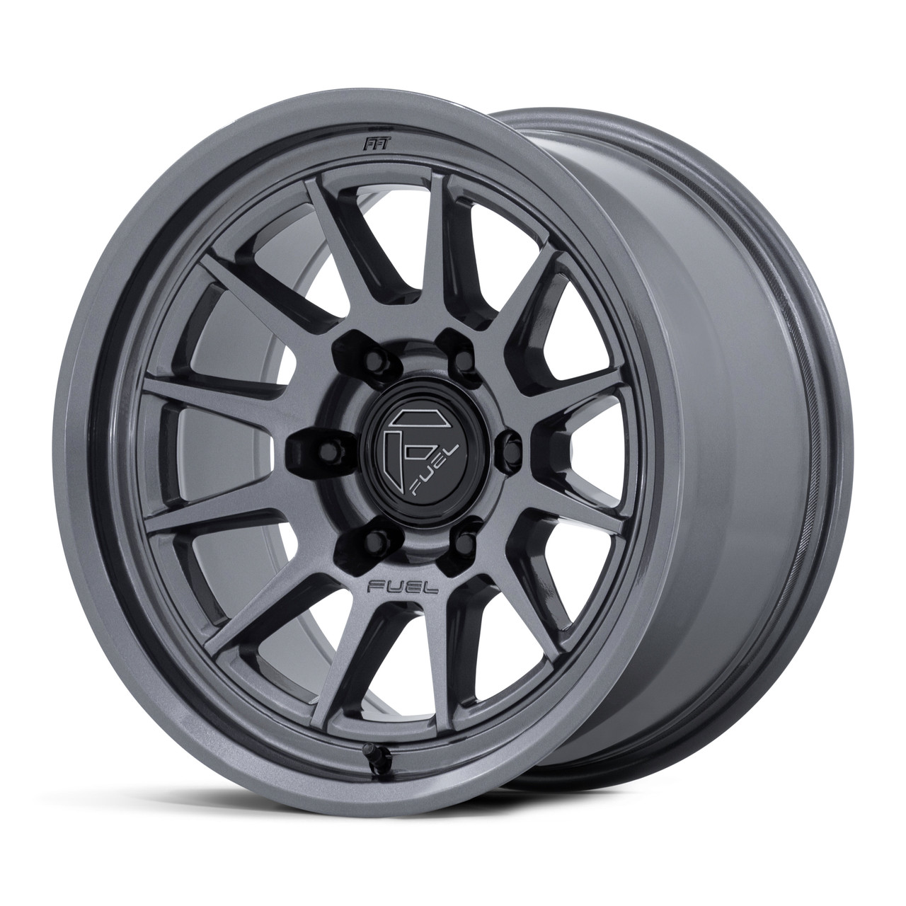 17" Fuel FC902 Spur Gloss Gunmetal 17x9 Wheel 6x5.5 (6x139.7) -12mm Offroad Rim Lifted Truck SUV Wheel