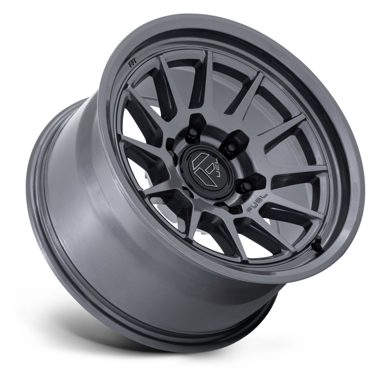 Set 4 17" Fuel FC902 Spur Gloss Gunmetal 17x9 Wheels 6x5.5 (6x139.7) -12mm Rims Lifted Offroad Truck SUV Wheels
