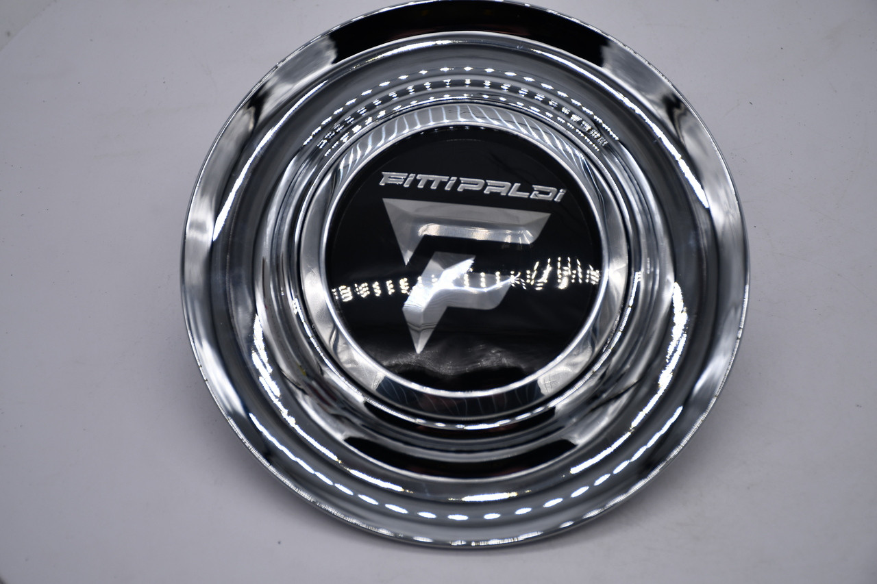 Fittipaldi Chrome Wheel Floating Logo Center Cap CAP-FW-C23F Fits FS369 & FS370