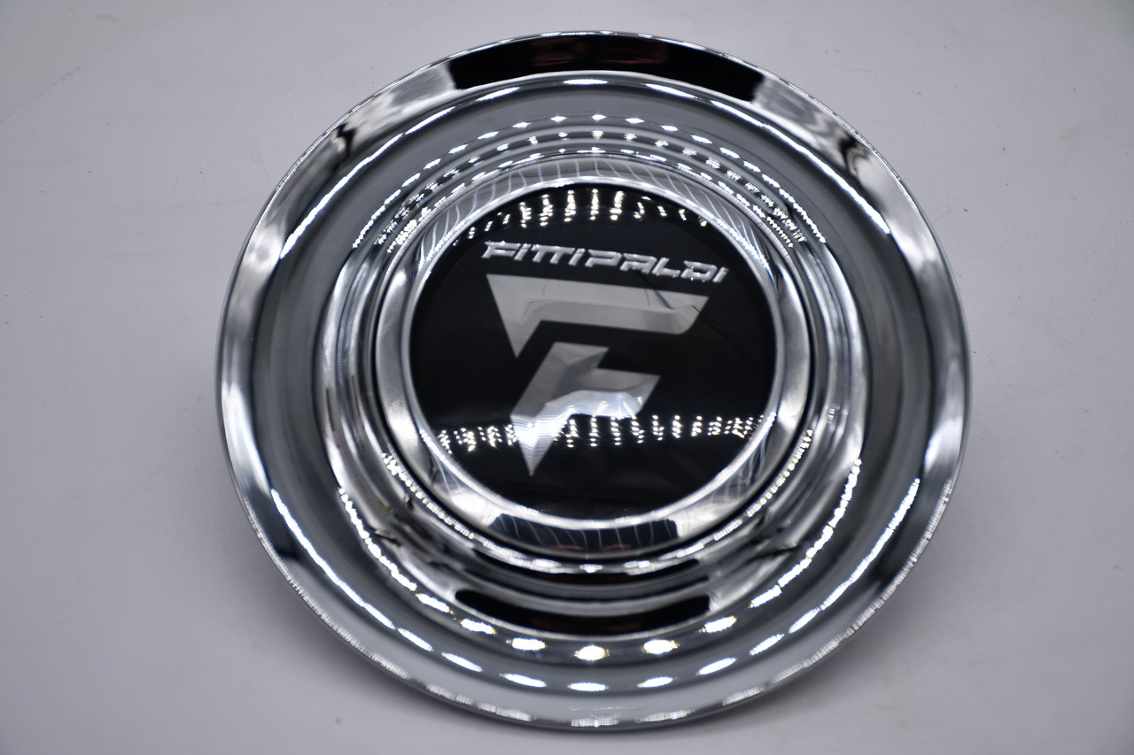 Fittipaldi Chrome Wheel Floating Logo Center Cap CAP-FW-C23F Fits FS369 & FS370