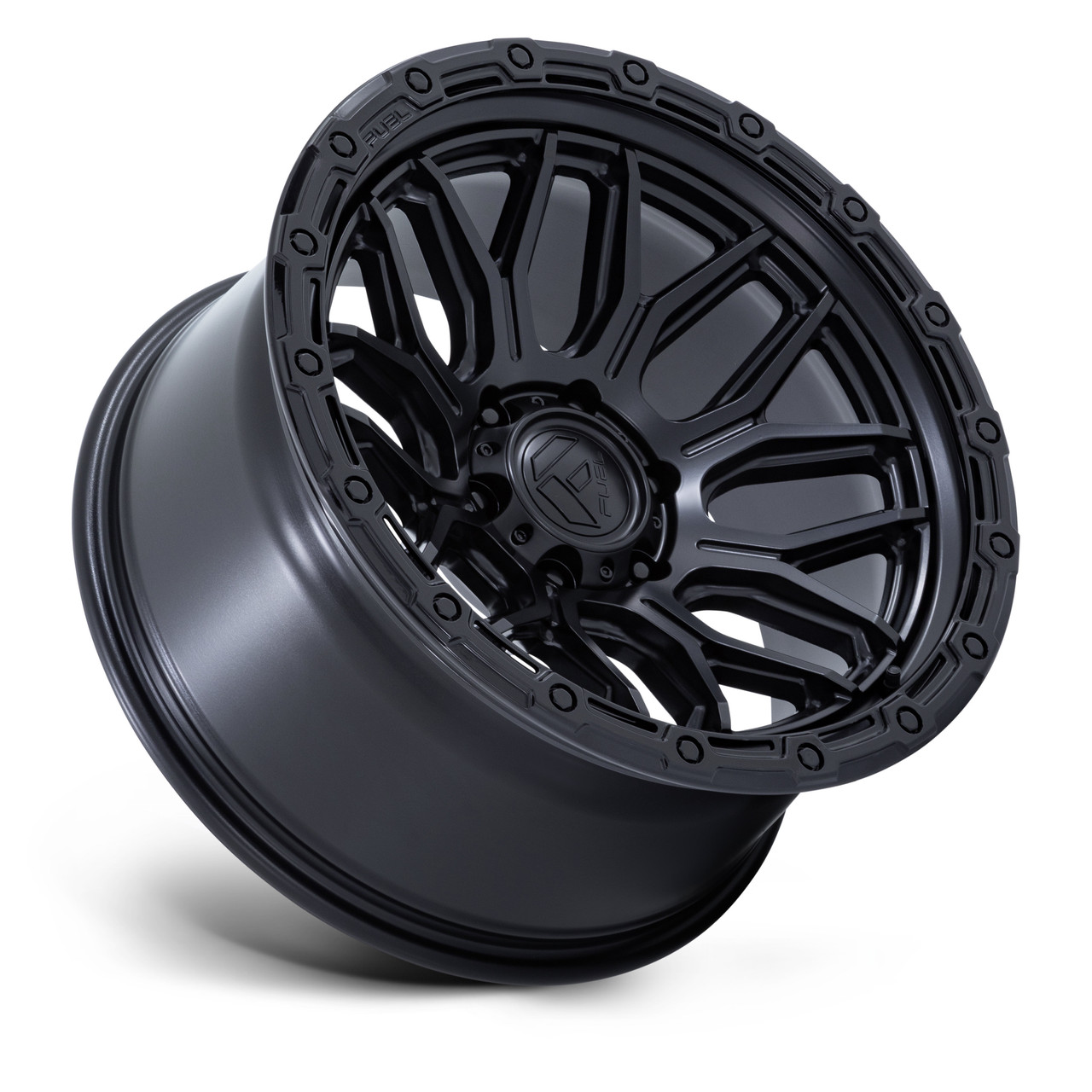 18" Fuel FC881 Surge Matte Black Gloss Black Lip 18x9 Wheel 8x170 1mm Offroad Rim