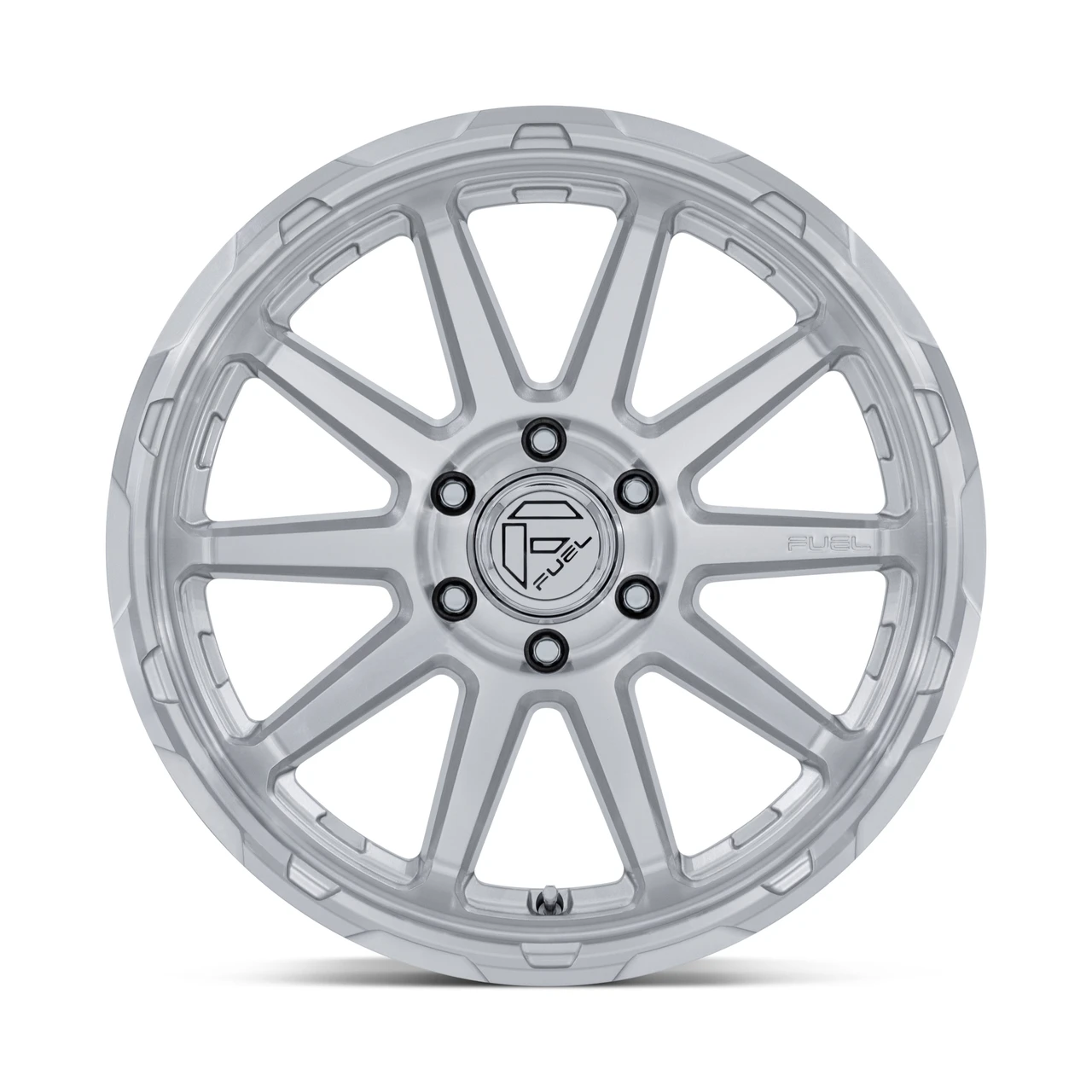 Set 4 20" Fuel FC887 Circuit Gloss Silver Machined Face 20x9 6x5.5 1mm Wheels