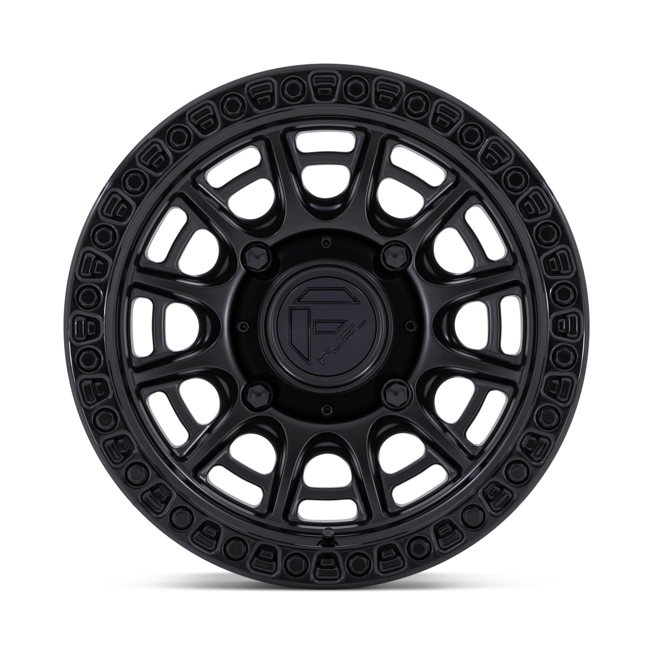 15" Fuel UTV FV832 Cycle UTV Matte Black Gloss Black Lip 15x7 Wheel 4x156 10mm Rim