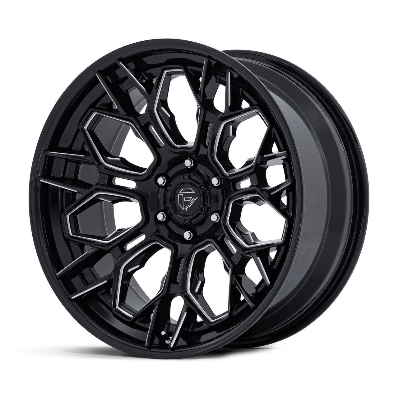 Set 4 20" Fuel FC409 Hive Gloss Black Milled 20x10 6x5.5 (6x139.7) -18mm Wheels Lifted Offroad Truck SUV Rims