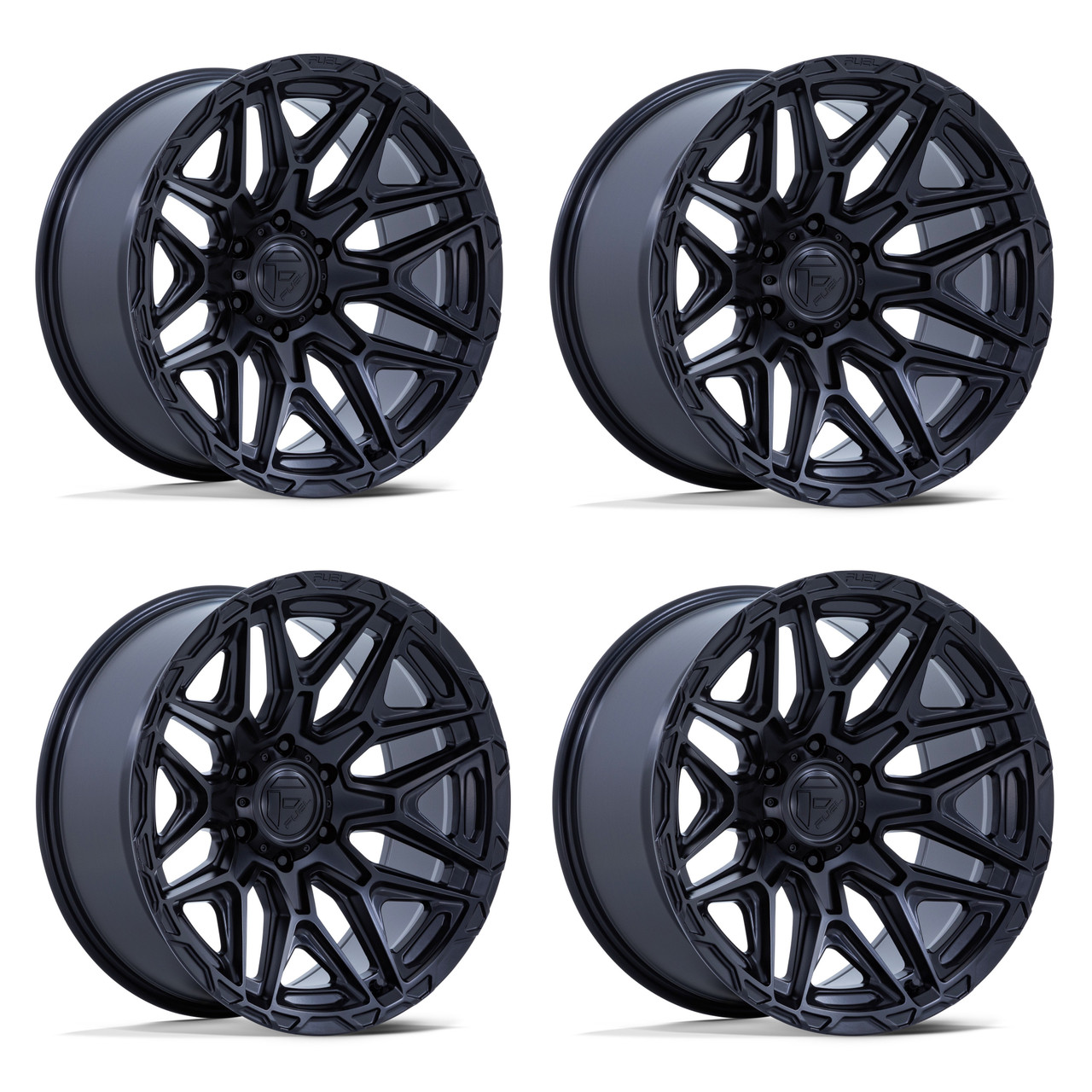Set 4 20" Fuel FC885 Injector Matte Black 20x9 Wheels 5x5 1mm Offroad Truck Rims