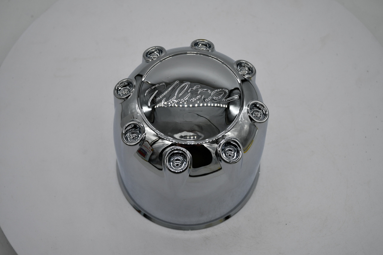 Ultra Chrome Wheel Center Cap Hub Cap A89-8114C 5.375" Push thru 8 Lug 5.15" Center bore