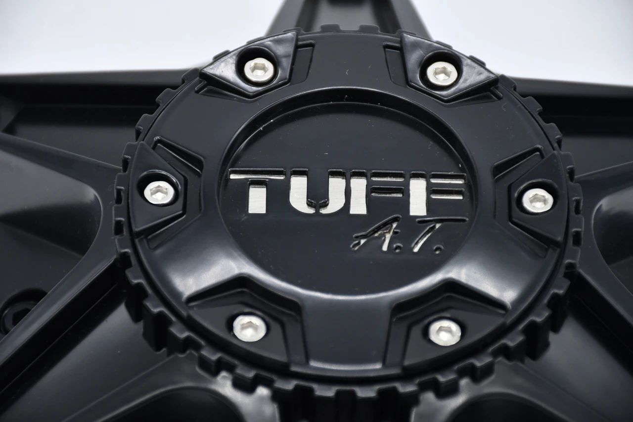 Tuff Satin Black Wheel Center Cap Hub Cap CCTT12SBC 8" 6 Lug T12 Covered Lug