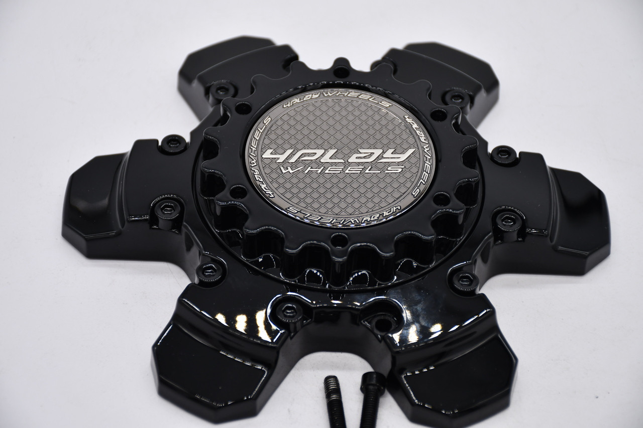 4Play Gloss Black Wheel Center Cap Hub Cap MCD8476YA01AC 7" 6 Lug