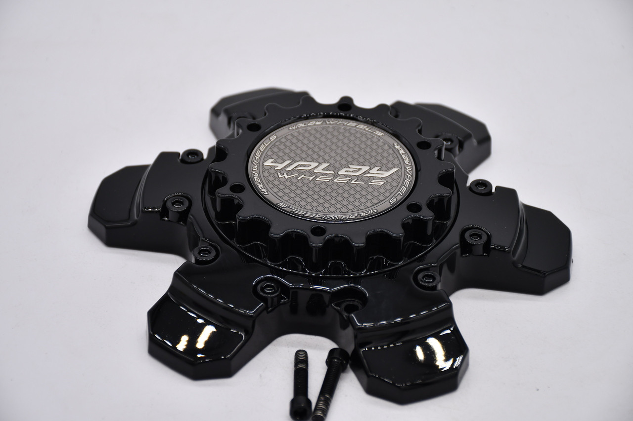 4Play Gloss Black Wheel Center Cap Hub Cap MCD8476YA01AC 7" 6 Lug
