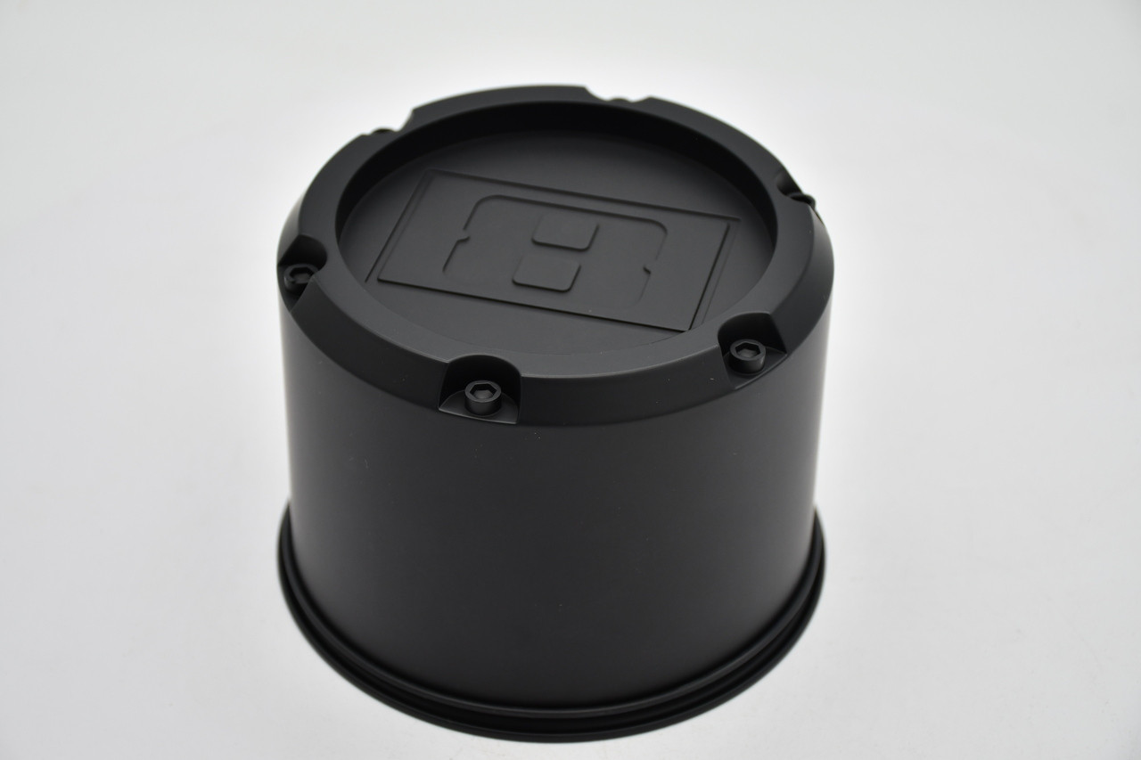 Level 8 Matte Black Wheel Center Cap Hub Cap CCL8HLR170180MB 5.5" Fits 8 Lug Push Thru 5.15" Center