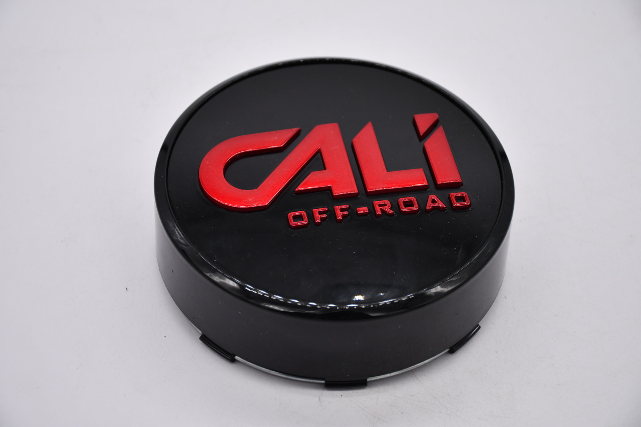 Cali Offroad Gloss Black / Red Wheel Center Cap Hub Cap C109110BR05 5.25" 8 Lug Cali Summit 8 Lug