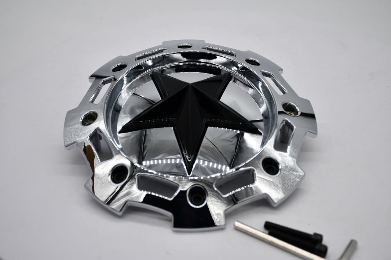 XD Chrome Wheel Center Cap Hub Cap USC-205CHR 8" XD811 5/6 Lug w/ offset +30/+35
