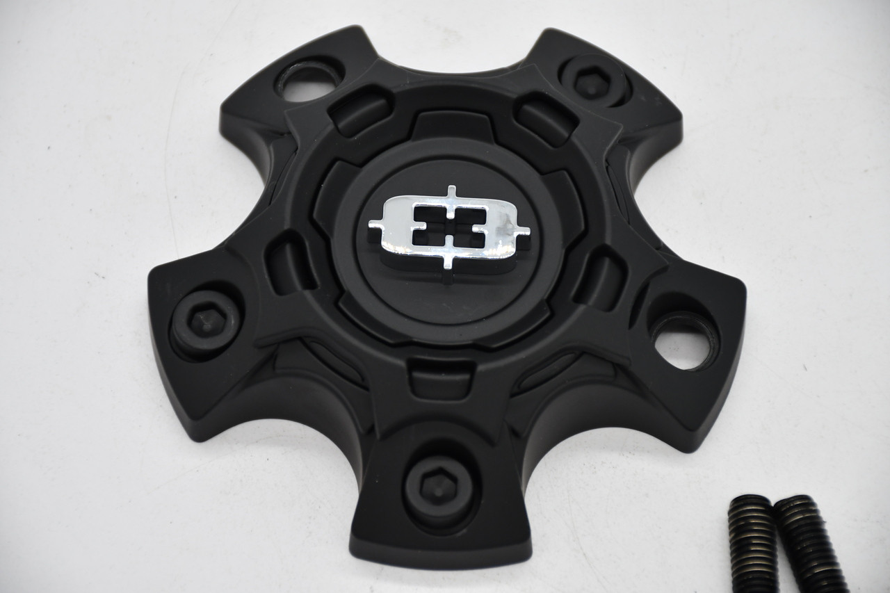 Vision Satin Black Wheel Center Cap Hub Cap C404SB-44V 4" 349 Savage 5x100 5x110 5x108 5x112