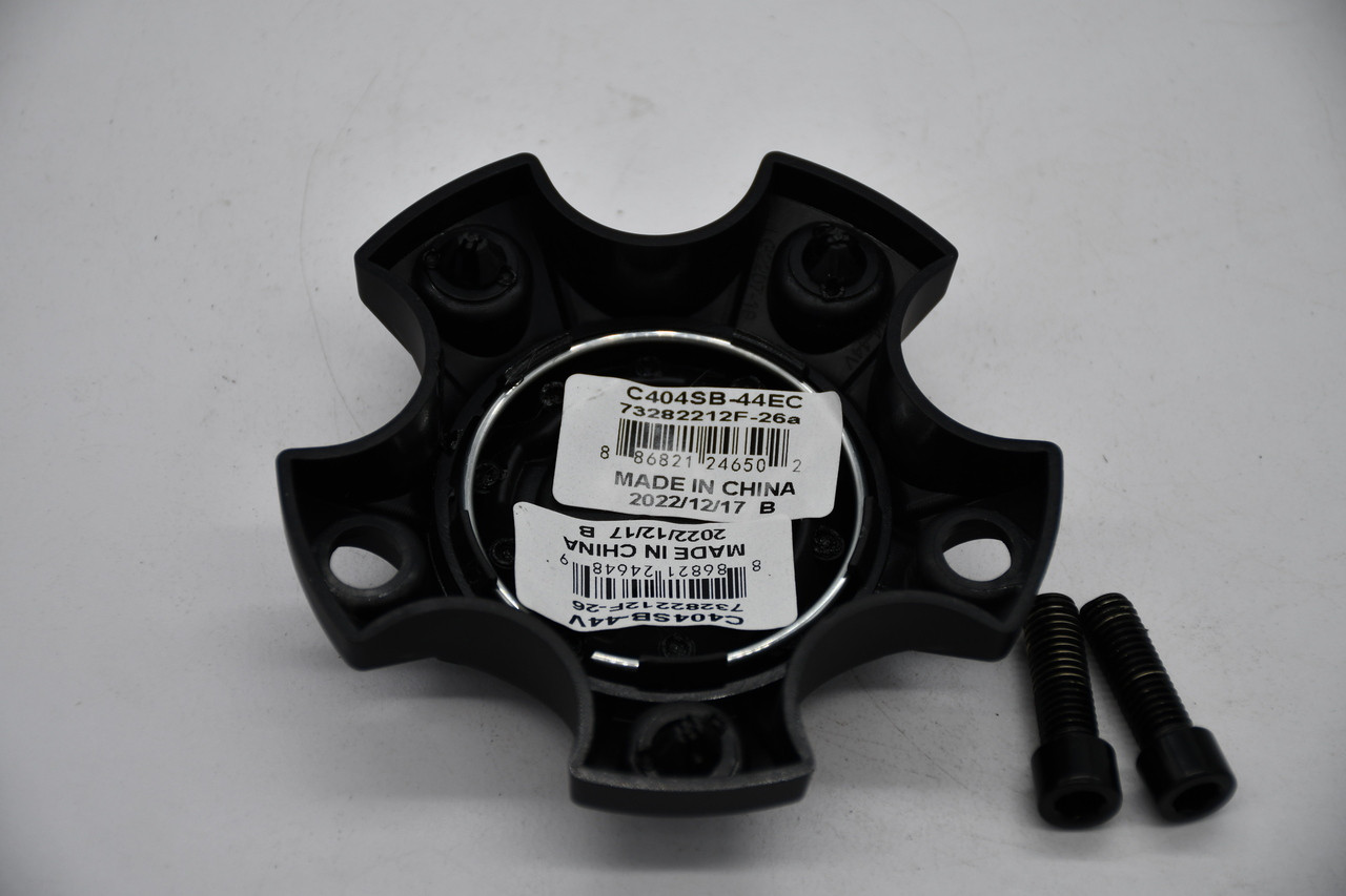 Vision Satin Black Wheel Center Cap Hub Cap C404SB-44V 4" 349 Savage 5x100 5x110 5x108 5x112