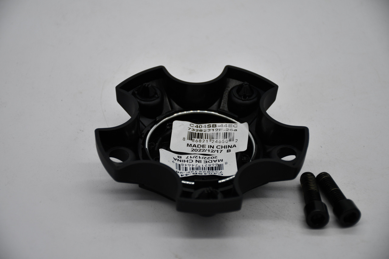 Vision Satin Black Wheel Center Cap Hub Cap C404SB-44V 4" 349 Savage 5x100 5x110 5x108 5x112