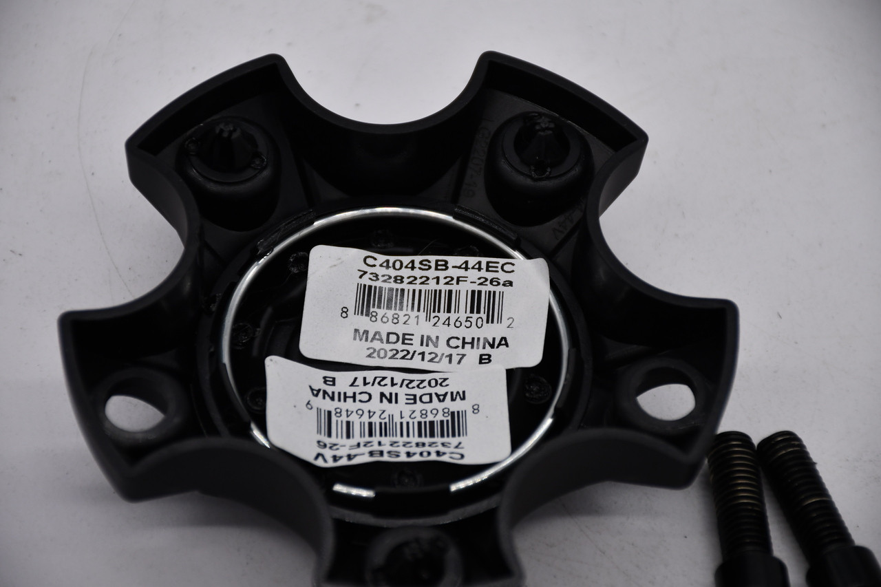 Vision Satin Black Wheel Center Cap Hub Cap C404SB-44V 4" 349 Savage 5x100 5x110 5x108 5x112