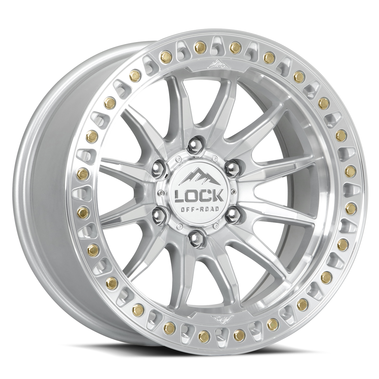 17" Lock Offroad Trail Machine Clear Coat 17x8.5 Wheel 6x5.5 (6x139.7) 25mm Rim Offroad Truck SUV Wheel