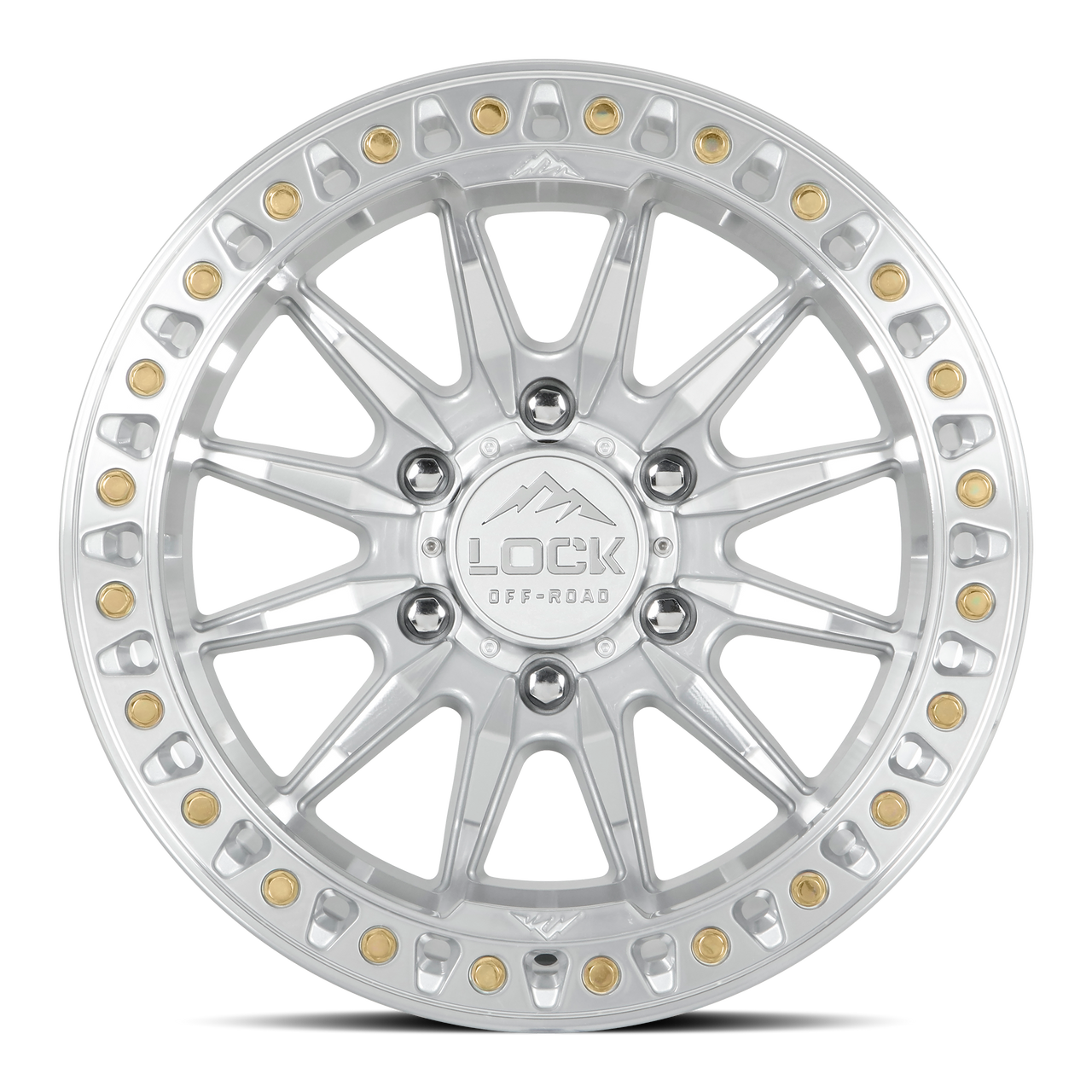 Set 4 17" Lock Offroad Trail Machine Clear Coat 17x8.5 Wheels 6x5.5 25mm Rims