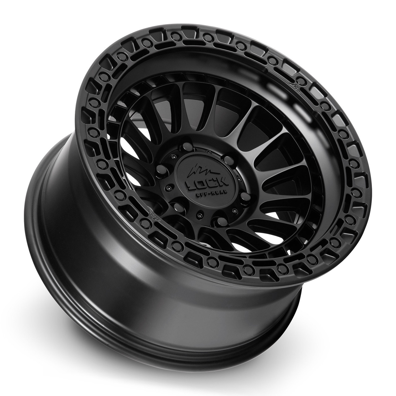 20" Lock Offroad Mojave Matte Black W Matte Black Ring 20x9 Wheel 6x5.5 0mm Rim Offroad Truck SUV Wheel