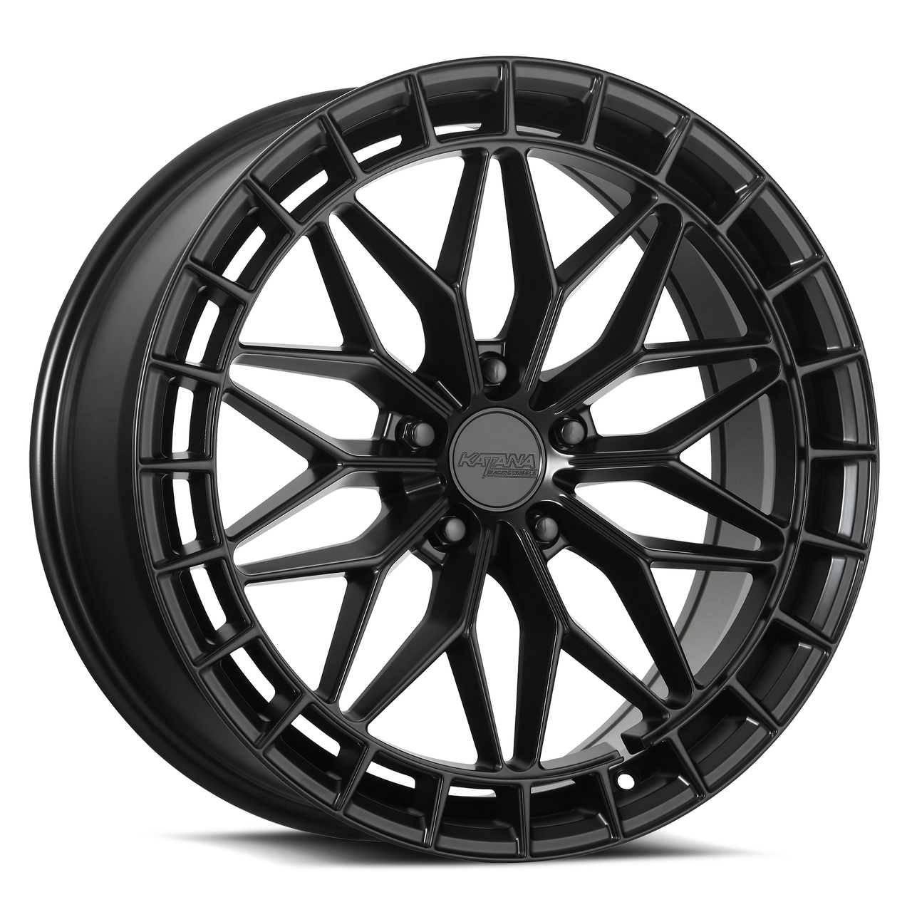 18" Katana Racing KR12 Matte Black Wheel 18x8 5x100 40mm Racing Rim