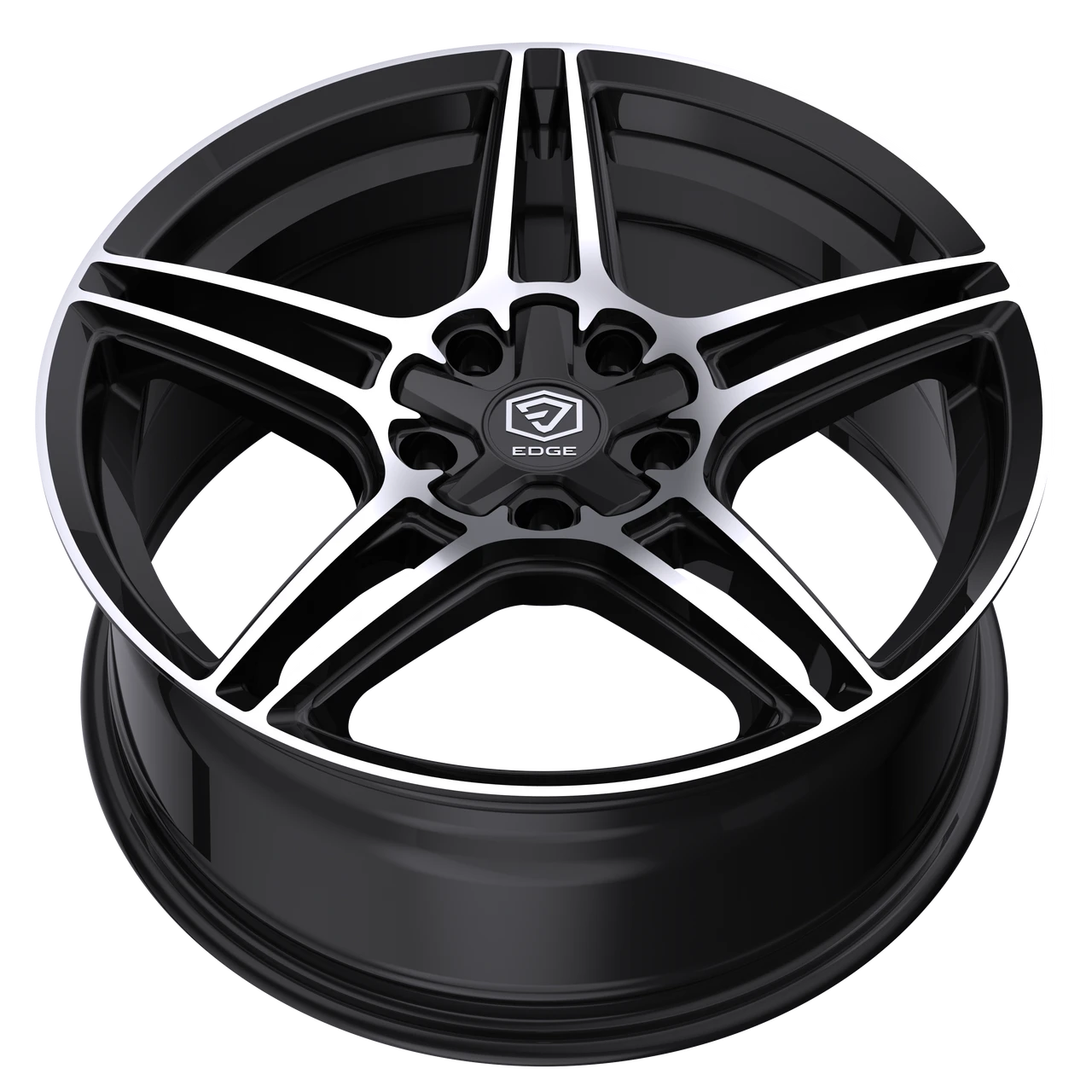 17" Edge Street 354MB Gloss Black Machined Face Wheel 17x7.5 5x4.5 5x120 40mm Rim