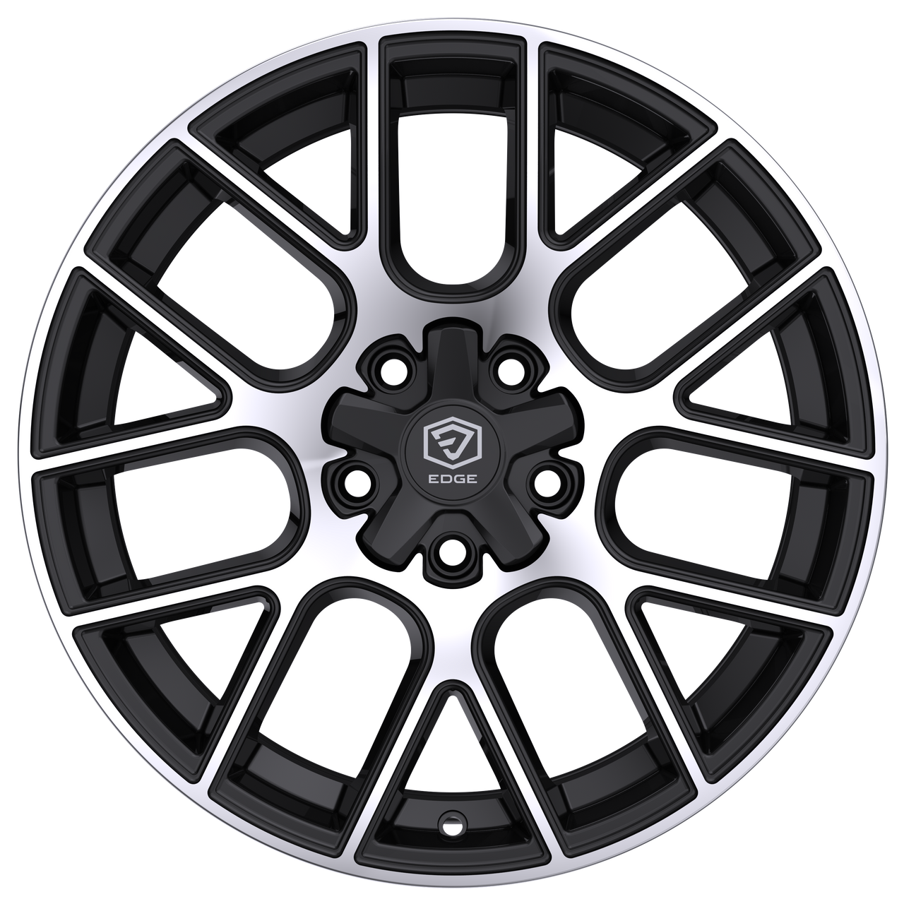 Set 4 17" Edge Street 356MB Black Machined Face 17x7.5 5x4.5 5x120 40mm Wheels