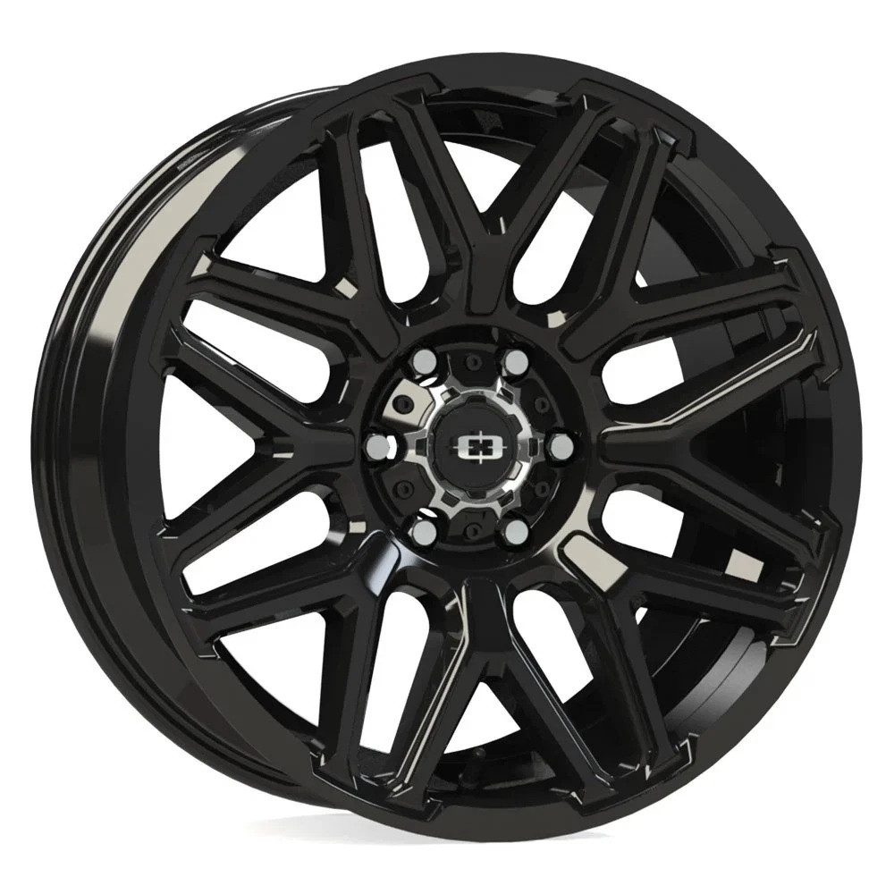 Set 4 20" Vision 305 Rekluse Gloss Black 20x9 Wheels 5x5 -12mm Lifted Truck Rims