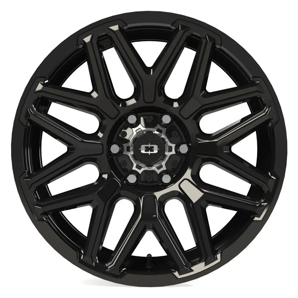 Set 4 20" Vision 305 Rekluse Gloss Black 20x9 Wheels 5x5 -12mm Lifted Truck Rims