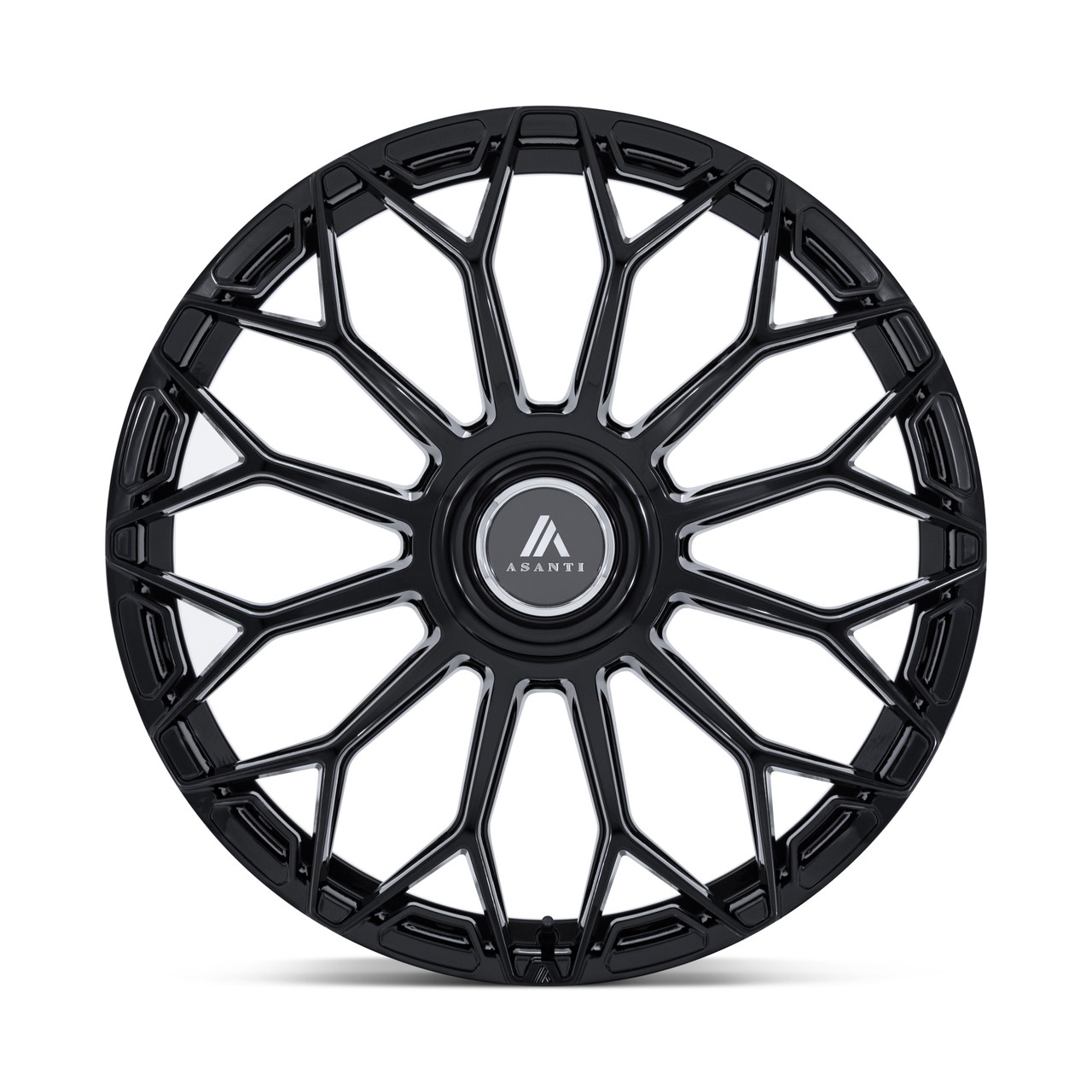 22" Asanti Black AB051 Envoy Gloss Black 22x10 6x135 6x5.5 30mm Truck SUV Wheel