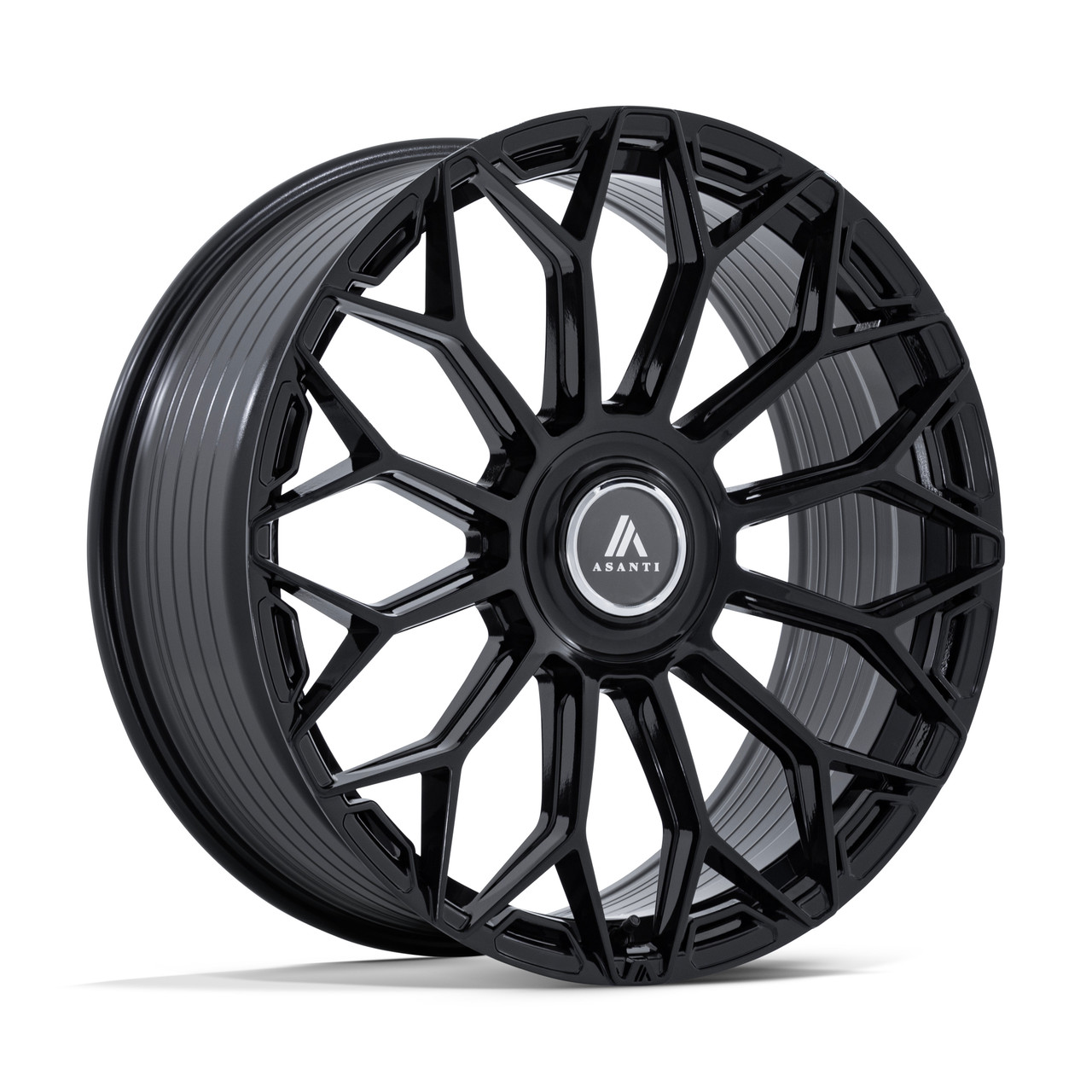 Set 4 20" Asanti Black AB051 Envoy Gloss Black 20x10.5 5x112 5x120 38mm Wheels