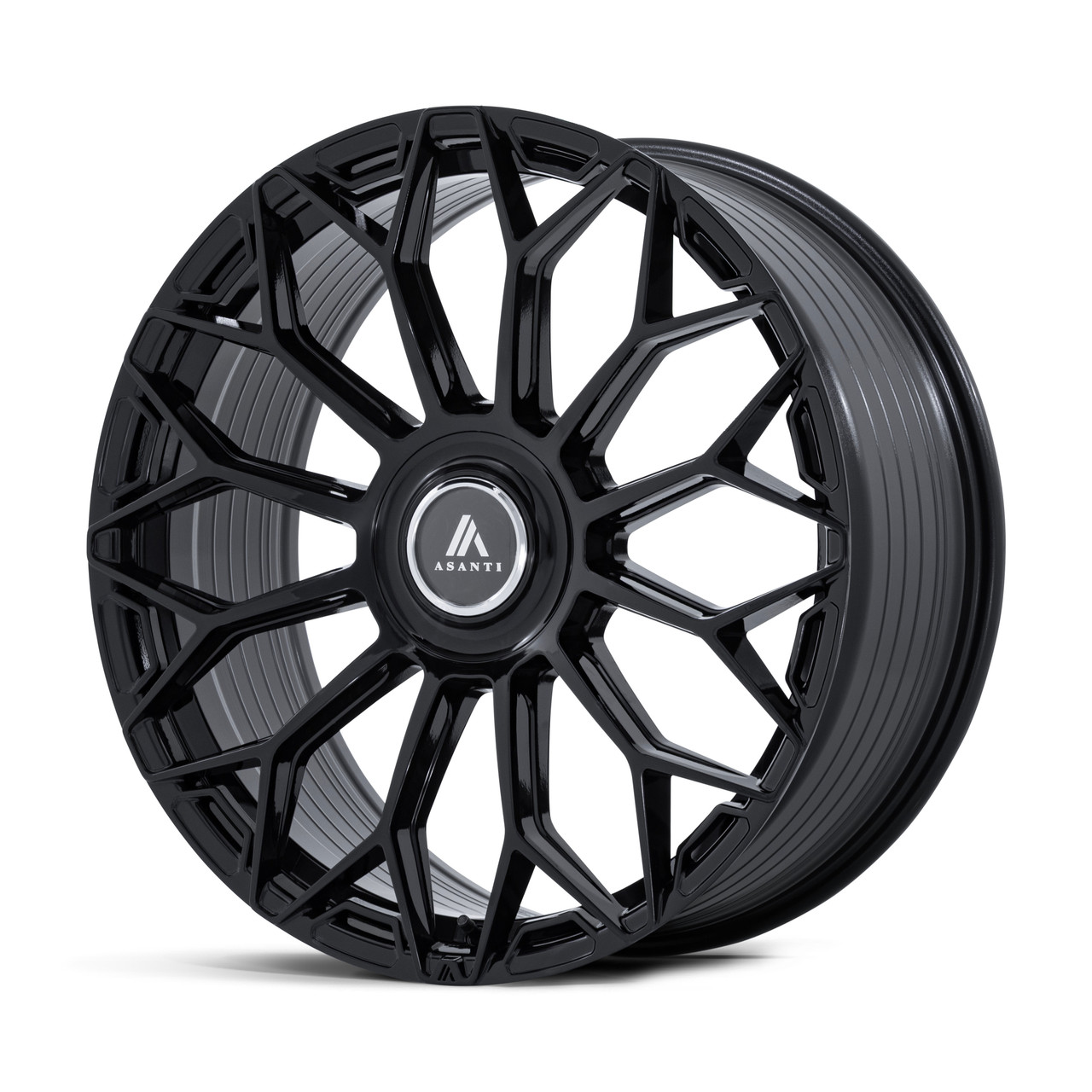 24" Asanti Black AB051 Envoy Gloss Black 24x10 Wheel 6x135 6x5.5 30mm SUV Rim