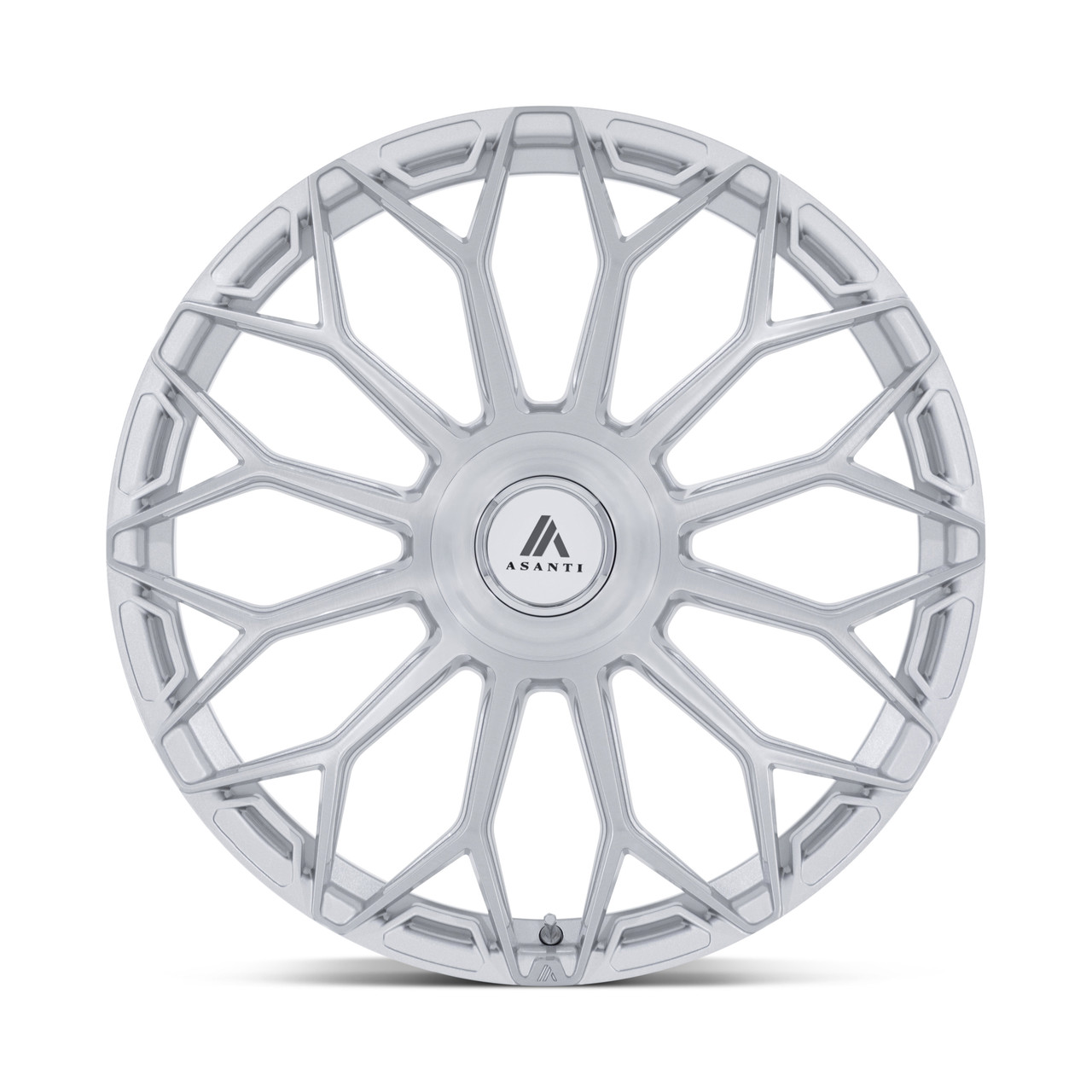 Set 4 24" Asanti Black AB051 Envoy Silver Brushed Face 24x10 5x112 5x120 35mm Rims