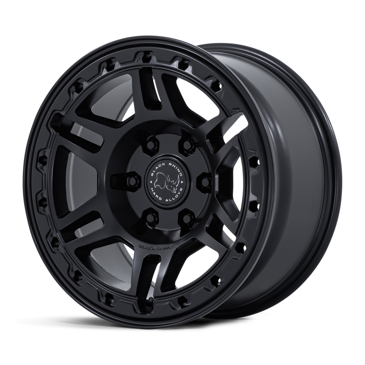 17" Black Rhino BR039 Vanguard Matte Black 17x8 Wheel 6x5.5 (6x139.7) 32mm Rim Offroad Truck SUV Wheel
