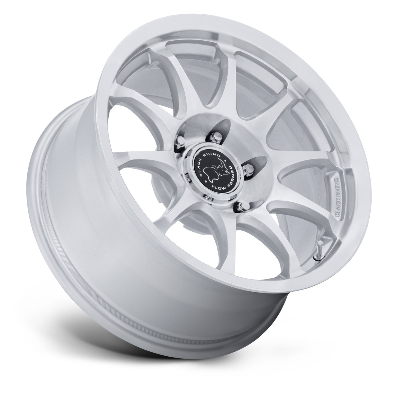 17" Black Rhino BR038 Ronin Silver W/ Machined Face 17x8.5 Wheel 6x5.5 0mm Rim