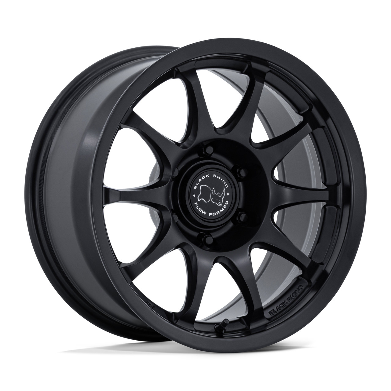 17" Black Rhino Hard Alloys BR038 Ronin Matte Black 17x8.5 5x5 (5x127) 0mm Wheel Offroad For Jeep Truck