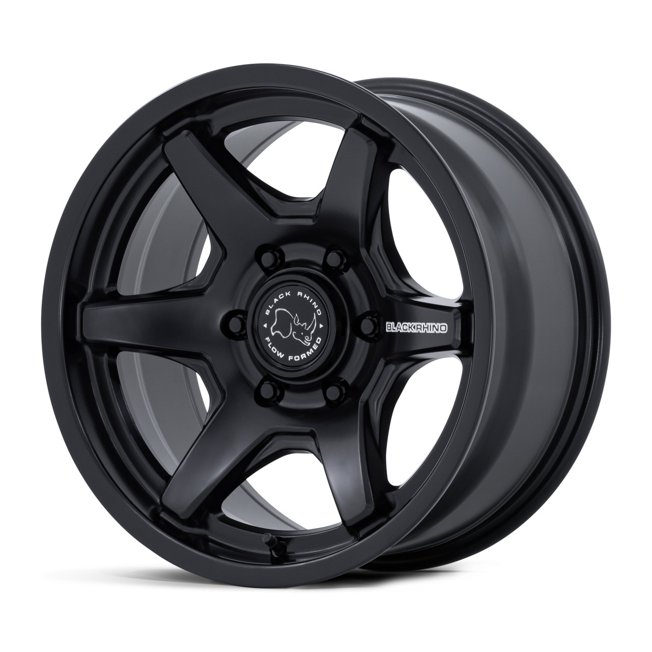 Set 4 17" Black Rhino BR035 Kuma Matte Black 17x8.5 Wheels 5x5 (5x127) 0mm Rims Offroad Truck Rims