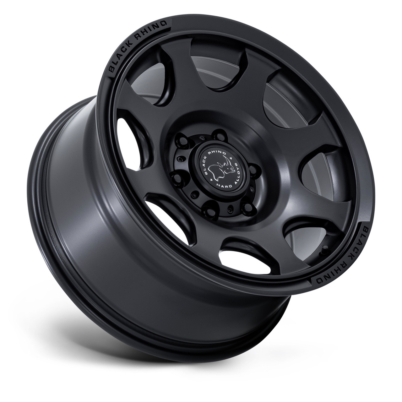 Set 4 17" Black Rhino Hard Alloys BR037 Tembo Matte Black 17x8.5 6x135 0mm Rims Offroad Truck SUV Wheels